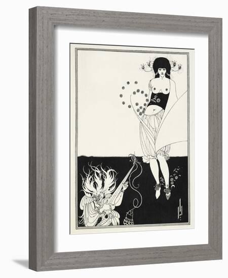 Illustration for Salome by Oscar Wilde, 1906-Aubrey Beardsley-Framed Giclee Print