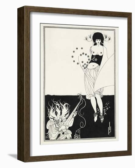 Illustration for Salome by Oscar Wilde, 1906-Aubrey Beardsley-Framed Giclee Print