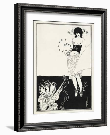 Illustration for Salome by Oscar Wilde, 1906-Aubrey Beardsley-Framed Giclee Print