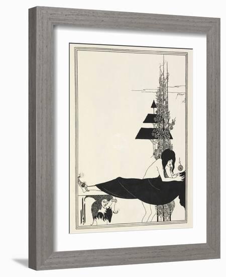 Illustration for Salome by Oscar Wilde, 1906-Aubrey Beardsley-Framed Giclee Print