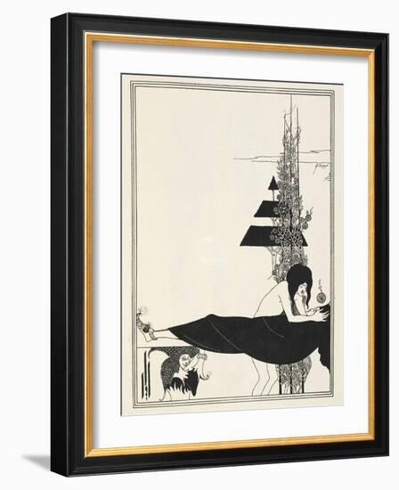 Illustration for Salome by Oscar Wilde, 1906-Aubrey Beardsley-Framed Giclee Print