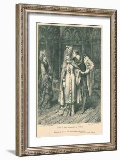 Illustration for Shakespeare's King Henry V-Frank Bernard Dicksee-Framed Giclee Print