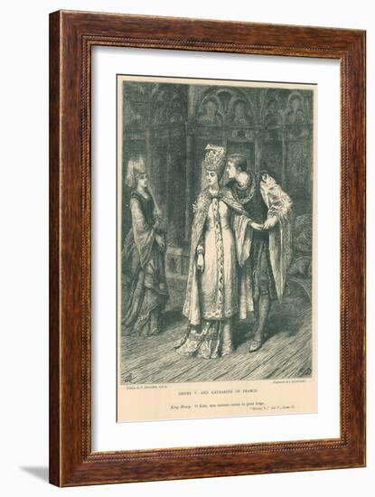 Illustration for Shakespeare's King Henry V-Frank Bernard Dicksee-Framed Giclee Print