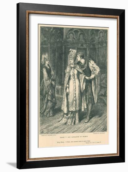 Illustration for Shakespeare's King Henry V-Frank Bernard Dicksee-Framed Giclee Print