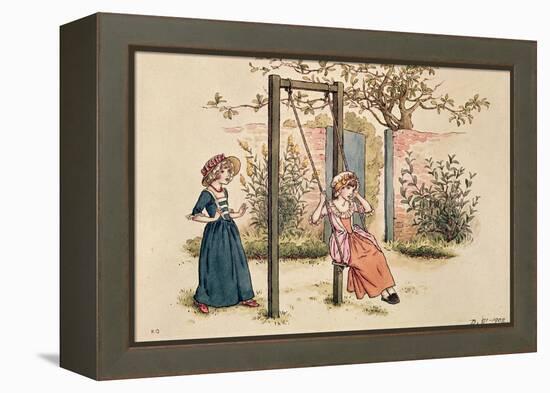 Illustration for 'St. Valentines Day', 1914 (W/C on Paper)-Kate Greenaway-Framed Premier Image Canvas