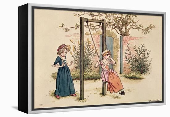 Illustration for 'St. Valentines Day', 1914 (W/C on Paper)-Kate Greenaway-Framed Premier Image Canvas