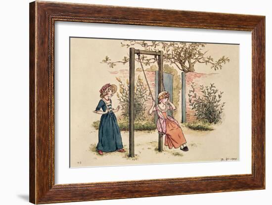 Illustration for 'St. Valentines Day', 1914 (W/C on Paper)-Kate Greenaway-Framed Giclee Print