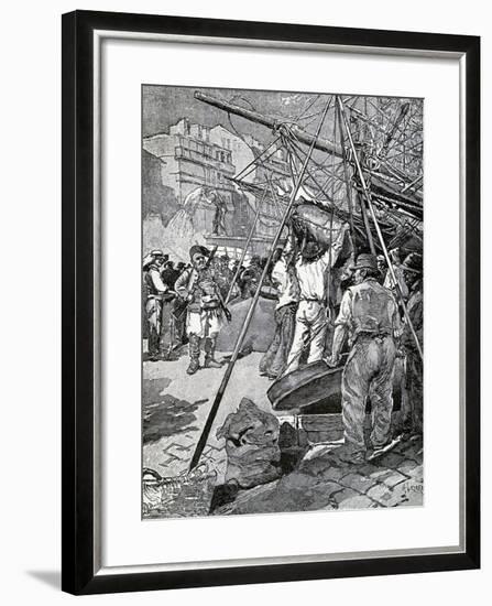 Illustration for Tartarin of Tarascon, Novel by Alphonse Daudet-null-Framed Giclee Print