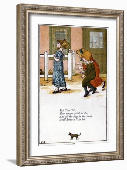 Illustration for Tell Tale Tit,Your Tounge Shall Be Slit-Catherine Greenaway-Framed Giclee Print