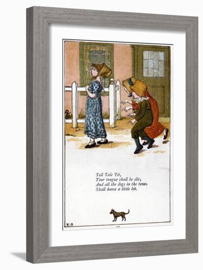 Illustration for Tell Tale Tit,Your Tounge Shall Be Slit-Catherine Greenaway-Framed Giclee Print