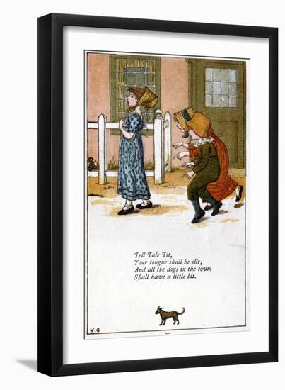 Illustration for Tell Tale Tit,Your Tounge Shall Be Slit-Catherine Greenaway-Framed Giclee Print