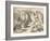 'Illustration for the chapter 'a Caucus-Race and a long tail'. Alice and various creatures, such as-John Tenniel-Framed Giclee Print