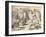 'Illustration for the chapter 'a Caucus-Race and a long tail'. Alice and various creatures, such as-John Tenniel-Framed Giclee Print