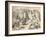 'Illustration for the chapter 'a Caucus-Race and a long tail'. Alice and various creatures, such as-John Tenniel-Framed Giclee Print