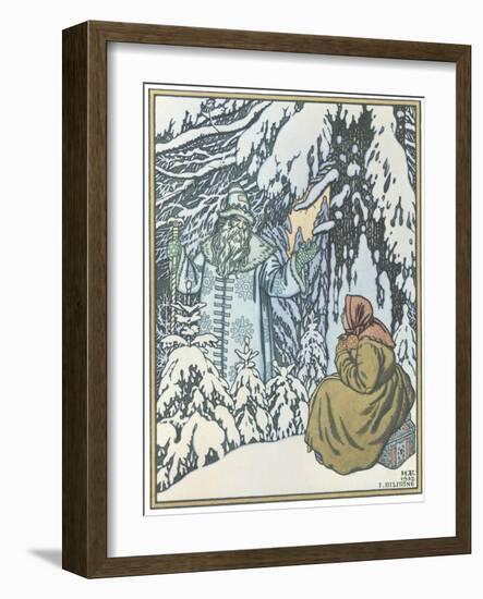 Illustration for the Fairy Tale Morozko, 1932-Ivan Yakovlevich Bilibin-Framed Giclee Print