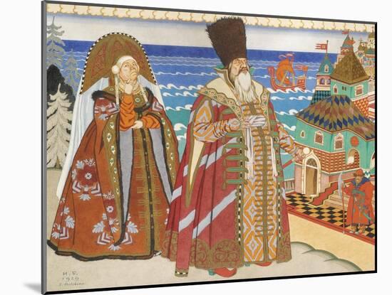 Illustration for the Fairy Tale of the Tsar Saltan by A. Pushkin-Ivan Yakovlevich Bilibin-Mounted Giclee Print