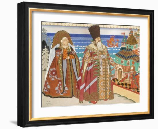 Illustration for the Fairy Tale of the Tsar Saltan by A. Pushkin-Ivan Yakovlevich Bilibin-Framed Giclee Print