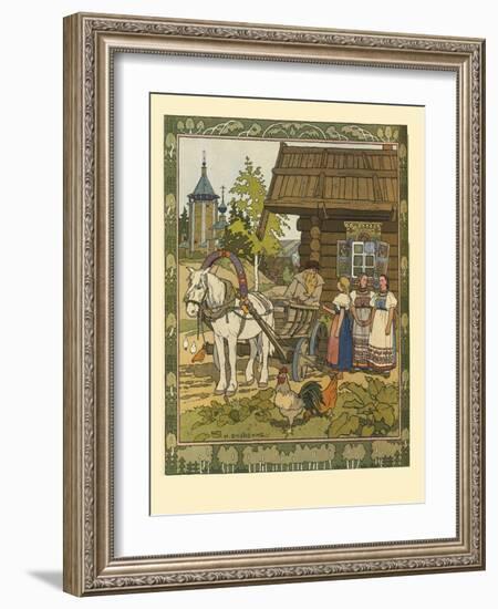 Illustration for the Fairy Tale the Feather of Finist the Falcon, 1901-1902-Ivan Yakovlevich Bilibin-Framed Giclee Print