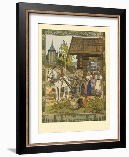 Illustration for the Fairy Tale the Feather of Finist the Falcon, 1901-1902-Ivan Yakovlevich Bilibin-Framed Giclee Print