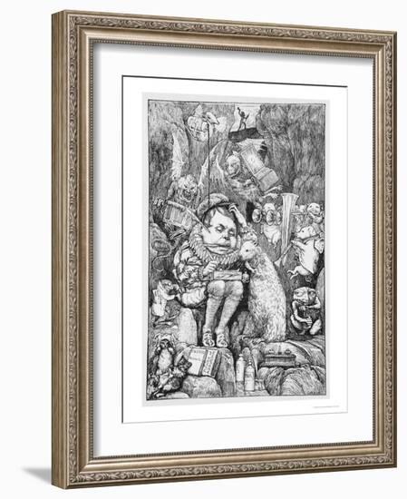 Illustration for "The Hunting of the Snark" by Lewis Carroll London, 1876-Henry Holiday-Framed Giclee Print