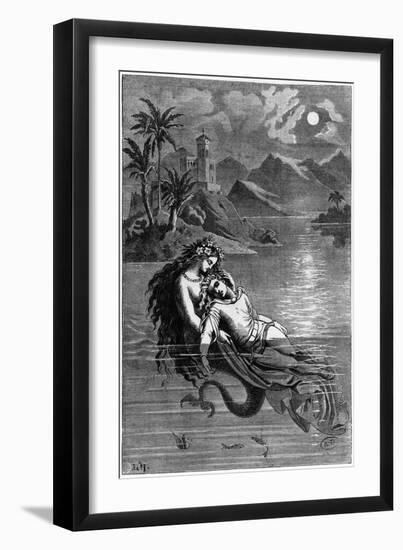 Illustration for "The Little Mermaid" from Fairy Tales by Hans Christian Andersen 1869-null-Framed Giclee Print