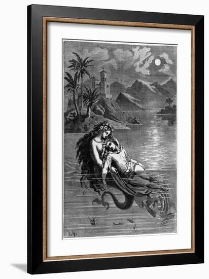 Illustration for "The Little Mermaid" from Fairy Tales by Hans Christian Andersen 1869-null-Framed Giclee Print