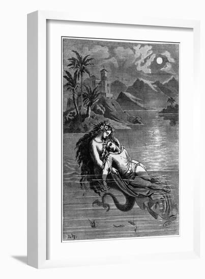 Illustration for "The Little Mermaid" from Fairy Tales by Hans Christian Andersen 1869-null-Framed Giclee Print