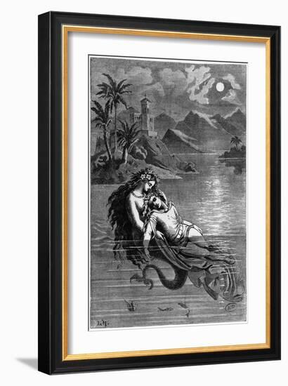 Illustration for "The Little Mermaid" from Fairy Tales by Hans Christian Andersen 1869-null-Framed Giclee Print