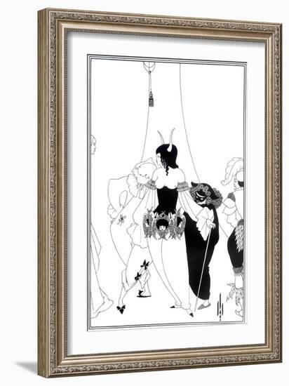 Illustration for "The Masque of the Red Death" by Edgar Allan Poe, 1895-Aubrey Beardsley-Framed Giclee Print