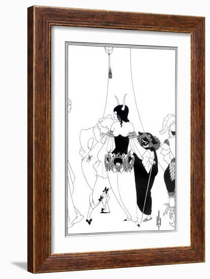 Illustration for "The Masque of the Red Death" by Edgar Allan Poe, 1895-Aubrey Beardsley-Framed Giclee Print