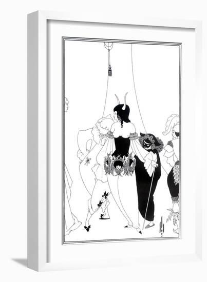 Illustration for "The Masque of the Red Death" by Edgar Allan Poe, 1895-Aubrey Beardsley-Framed Giclee Print