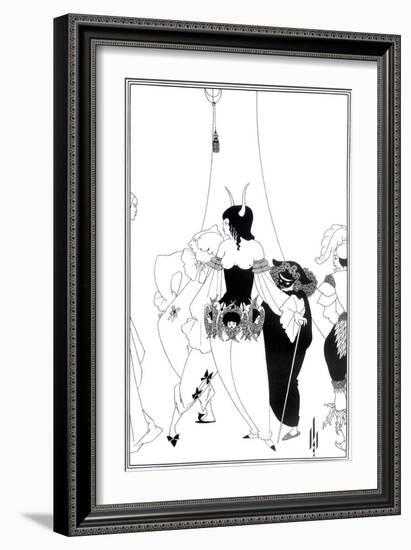 Illustration for "The Masque of the Red Death" by Edgar Allan Poe, 1895-Aubrey Beardsley-Framed Giclee Print