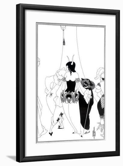 Illustration for "The Masque of the Red Death" by Edgar Allan Poe, 1895-Aubrey Beardsley-Framed Giclee Print