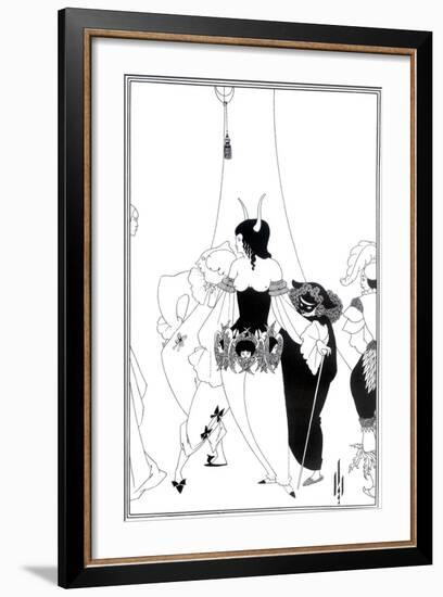 Illustration for "The Masque of the Red Death" by Edgar Allan Poe, 1895-Aubrey Beardsley-Framed Giclee Print