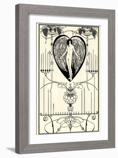 Illustration for the Mirror of Love by Marc-André Raffalovich, 1895-Aubrey Beardsley-Framed Giclee Print