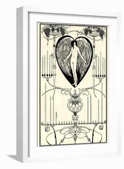 Illustration for the Mirror of Love by Marc-André Raffalovich, 1895-Aubrey Beardsley-Framed Giclee Print