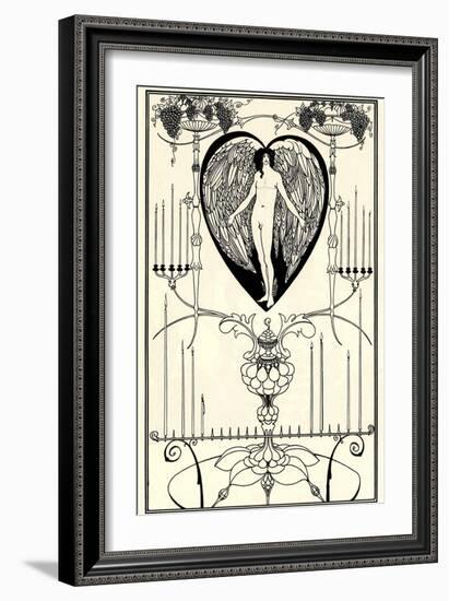 Illustration for the Mirror of Love by Marc-André Raffalovich, 1895-Aubrey Beardsley-Framed Giclee Print