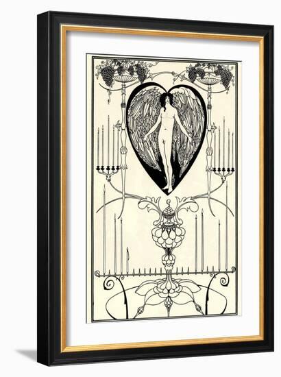 Illustration for the Mirror of Love by Marc-André Raffalovich, 1895-Aubrey Beardsley-Framed Giclee Print