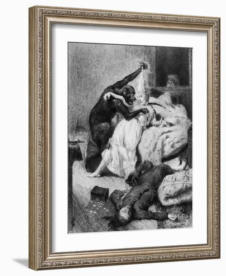 Illustration for "The Murders in the Rue Morgue" by Edgar Allan Poe-Daniel Urrabieta Vierge-Framed Giclee Print