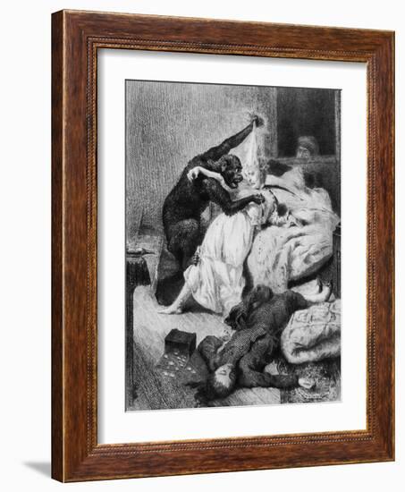 Illustration for "The Murders in the Rue Morgue" by Edgar Allan Poe-Daniel Urrabieta Vierge-Framed Giclee Print