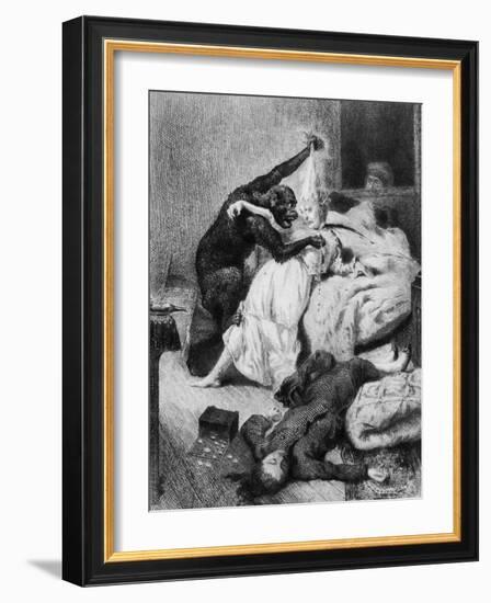 Illustration for "The Murders in the Rue Morgue" by Edgar Allan Poe-Daniel Urrabieta Vierge-Framed Giclee Print