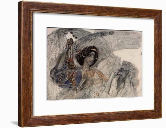 Illustration for the Poem Prophet by A. Pushkin-Mikhail Alexandrovich Vrubel-Framed Giclee Print