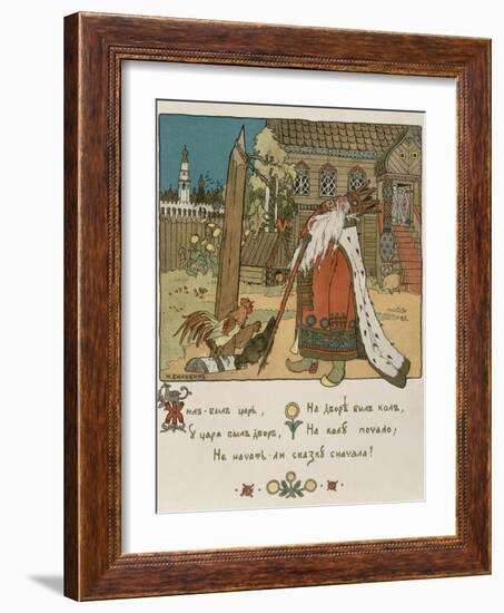 Illustration For the Poem The Tale of the Golden Cockerel by Alexander Pushkin-Ivan Bilibin-Framed Giclee Print