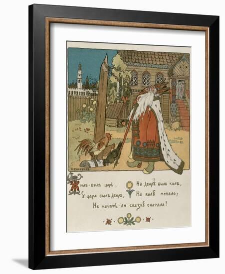 Illustration For the Poem The Tale of the Golden Cockerel by Alexander Pushkin-Ivan Bilibin-Framed Giclee Print