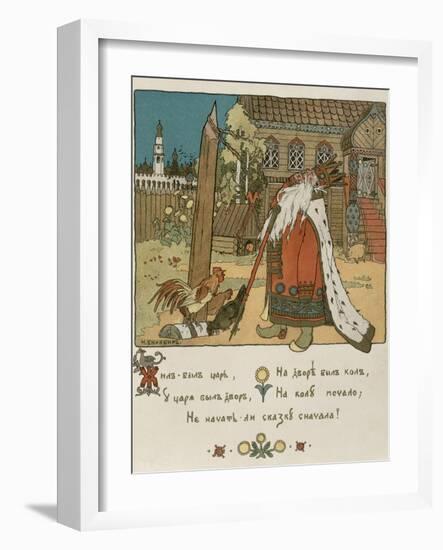 Illustration For the Poem The Tale of the Golden Cockerel by Alexander Pushkin-Ivan Bilibin-Framed Giclee Print