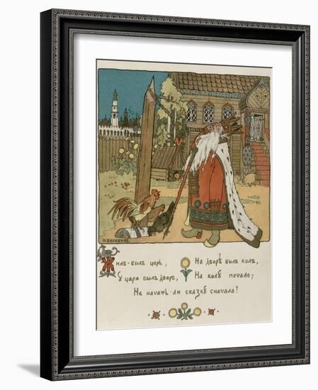 Illustration For the Poem The Tale of the Golden Cockerel by Alexander Pushkin-Ivan Bilibin-Framed Giclee Print