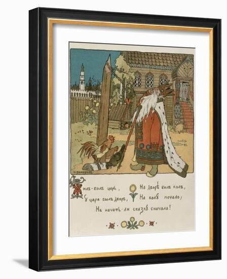 Illustration For the Poem The Tale of the Golden Cockerel by Alexander Pushkin-Ivan Bilibin-Framed Giclee Print