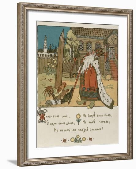 Illustration For the Poem The Tale of the Golden Cockerel by Alexander Pushkin-Ivan Bilibin-Framed Giclee Print