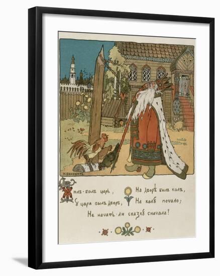 Illustration For the Poem The Tale of the Golden Cockerel by Alexander Pushkin-Ivan Bilibin-Framed Giclee Print