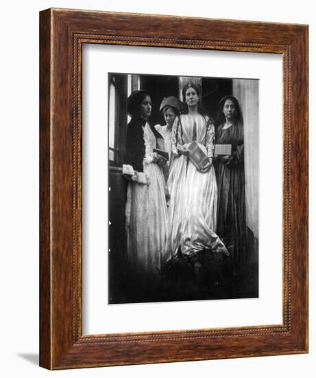 Illustration for 'The Princess' by Alfred, Lord Tennyson, 1875 (Albumen Print)-Julia Margaret Cameron-Framed Premium Giclee Print